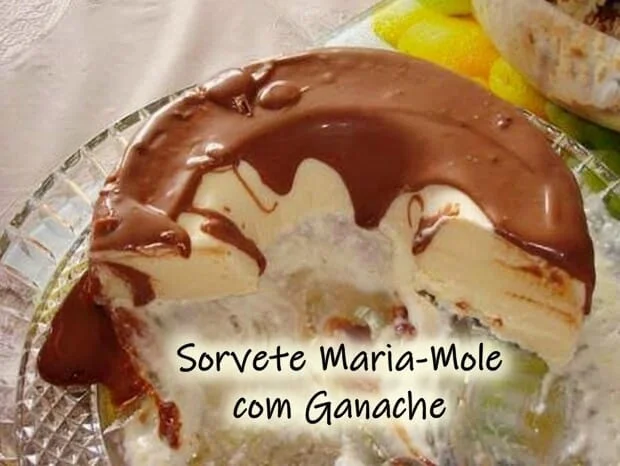 Sorvete Maria-Mole com Ganache