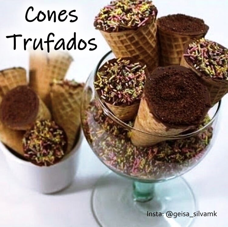 Receita de cones trufados
