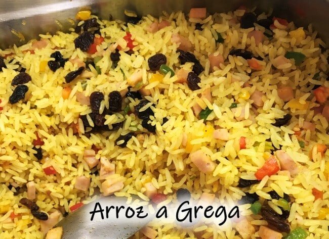 Receita de arroz a grega