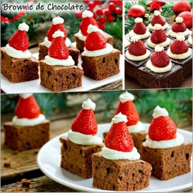 Receita de Brownie de Natal
