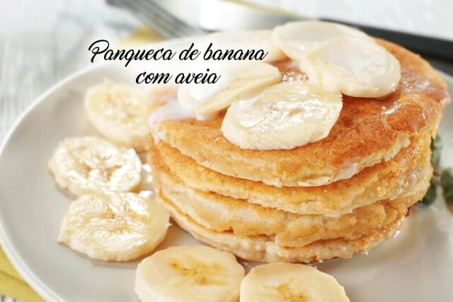 Receita de panqueca de banana com aveia