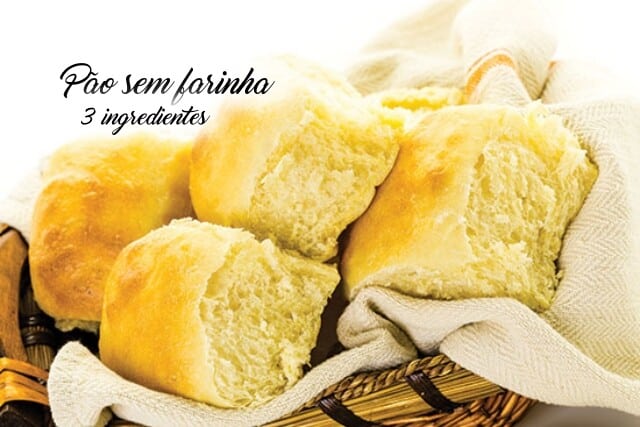 Receita de Pão sem Farinha com apenas 3 ingredientes