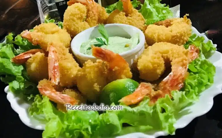 Receita de Camarões Empanados na AirFryer