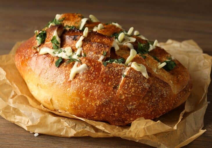 Pão Italiano recheado com queijo