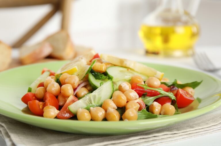 Receita de salada de grão de bico